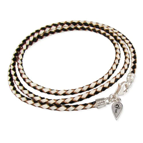 Lobster Clasp Leather Wrap Bracelet  (Retired) 60cm last piece