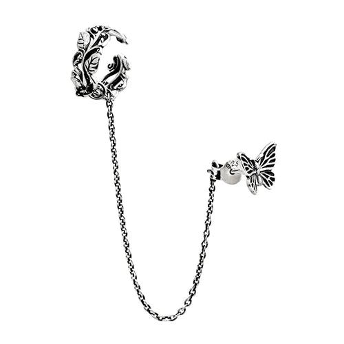 Flutter Fearless Earrings With Veritas Vine Ear Cuff - pre order