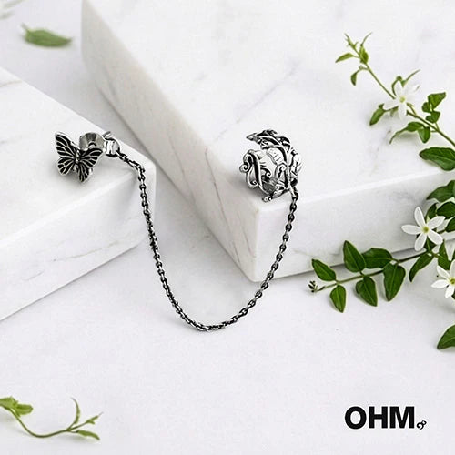 Flutter Fearless Earrings With Veritas Vine Ear Cuff - pre order